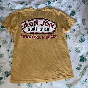 Yellow Ron Jon small t-shirt. Had for about a year and haven’t worn it too often